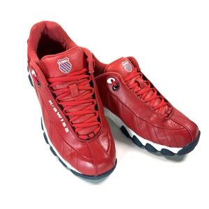 K Swiss ST329 CMF Womens 9.5 Red Leather Chunky Y2K Sneakers Athletic Shoes